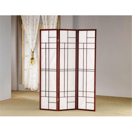 Coaster Coaster 900110 Panel Folding Screen in Mahogany Finish 900110
